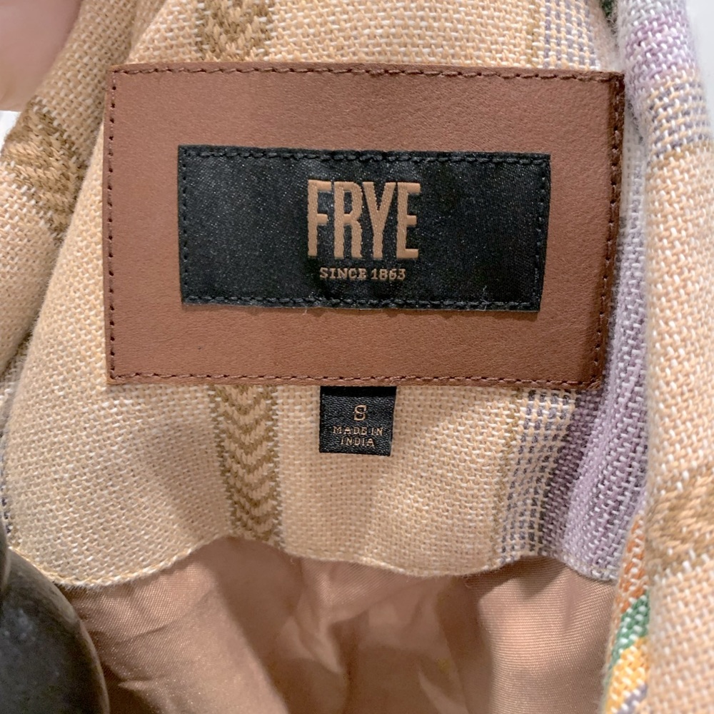 FRYE Carly Chevron Striped Print Moto Jacket - Picture 10 of 11
